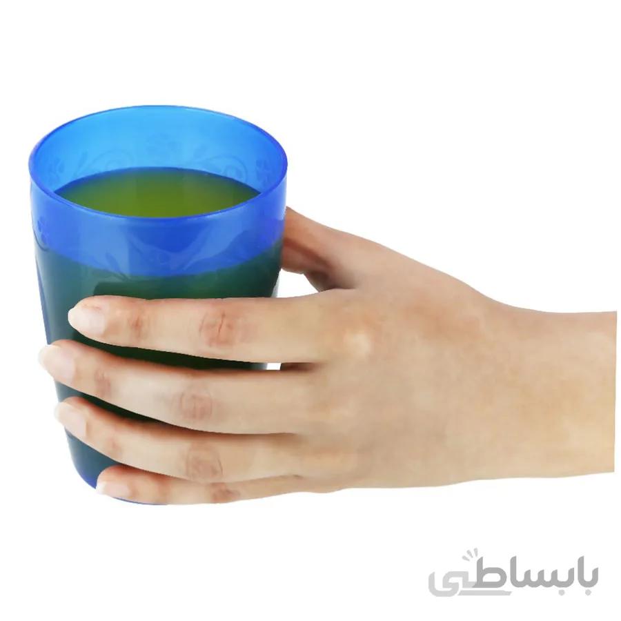 لیوان بدون دسته اشکان پلاستیک مدل گلبرگ