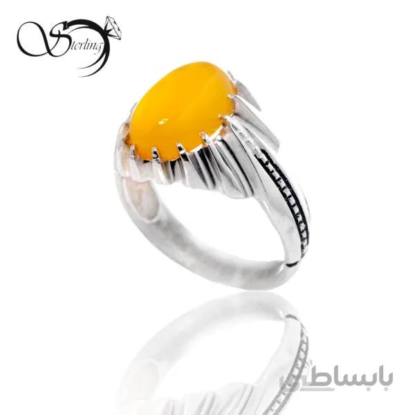 انگشتر نقره مردانه شرف الشمس 925 کد:۱۸۵۲