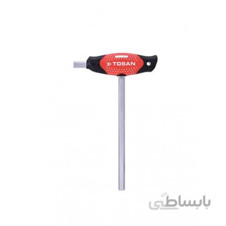 آچار آلن شش گوش دسته تی T سایز 6mm توسن TOSAN مدل T7.6TH