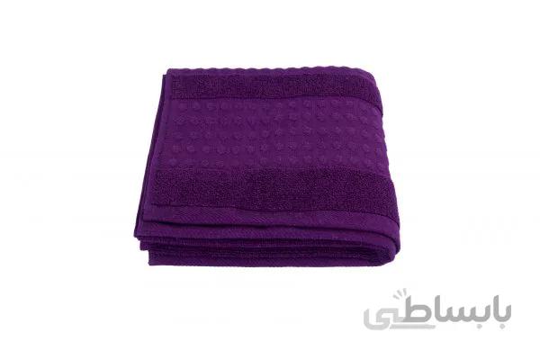 حوله دستی Bera Home طرح خالدار رنگ بنفش