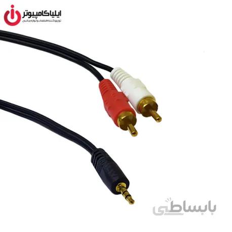کابل مبدل 1 به 2 صدا فیش 3.5 میلیمتری به طول 5 متر