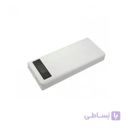 کیس پاوربانک ۸ باتری سفید فست شارژ VQ8 دارای نمایشگر و ورودی ( Android / Apple / Type-C )