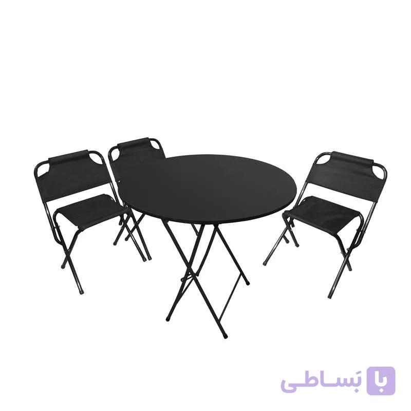 میز و صندلی سفری میزیمو مدل برزنتی پشتدار کد 7884 مجموعه 4 عددی — تصویر 1