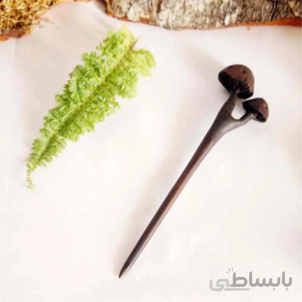 استیک مو دست ساز طرح قارچ سمی 2 ا Handmade poison mushroom hair stick design 2