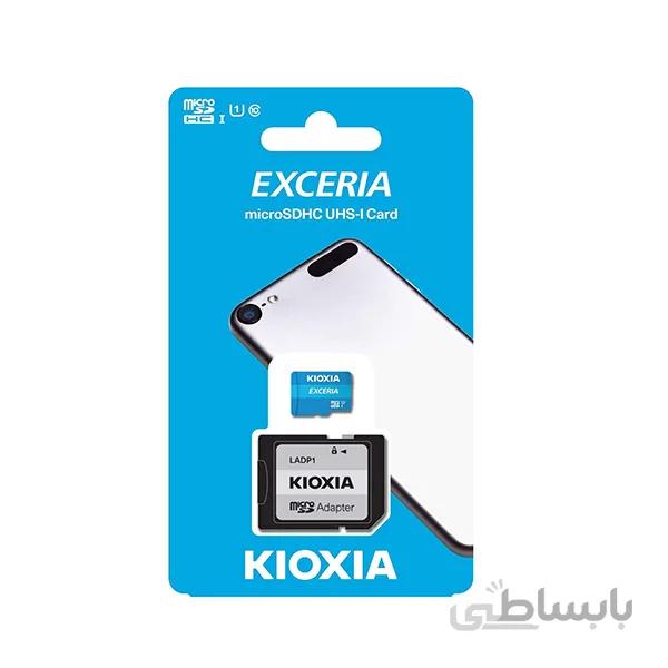 کارت حافظه microSD کیوکسیا مدل KIOXIA 128GB کلاس 10 استاندارد UHS-I U1 سرعت 100 MBps ظرفیت 128 گیگابایت به همراه آداپتور SD