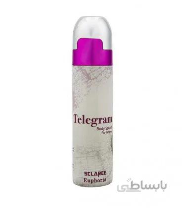 اسپری خوشبو کننده بدن (بادی اسپلش) زنانه اسکلاره تلگرام Sclaree Telegram Body Splash For Women