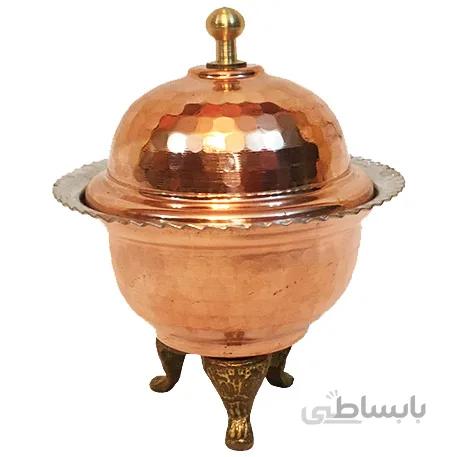 قندان مسی ارتفاع 11 سانتی متر کد GHM-02