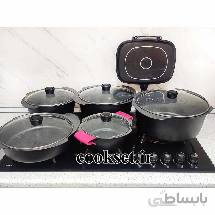 سرویس قابلمه چدنی مگنتا 14 پارچه