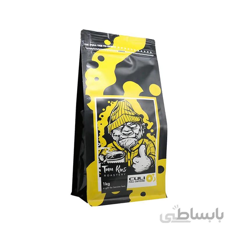 قهوه روبوستا 90% یک کیلویی تام کینز زرد