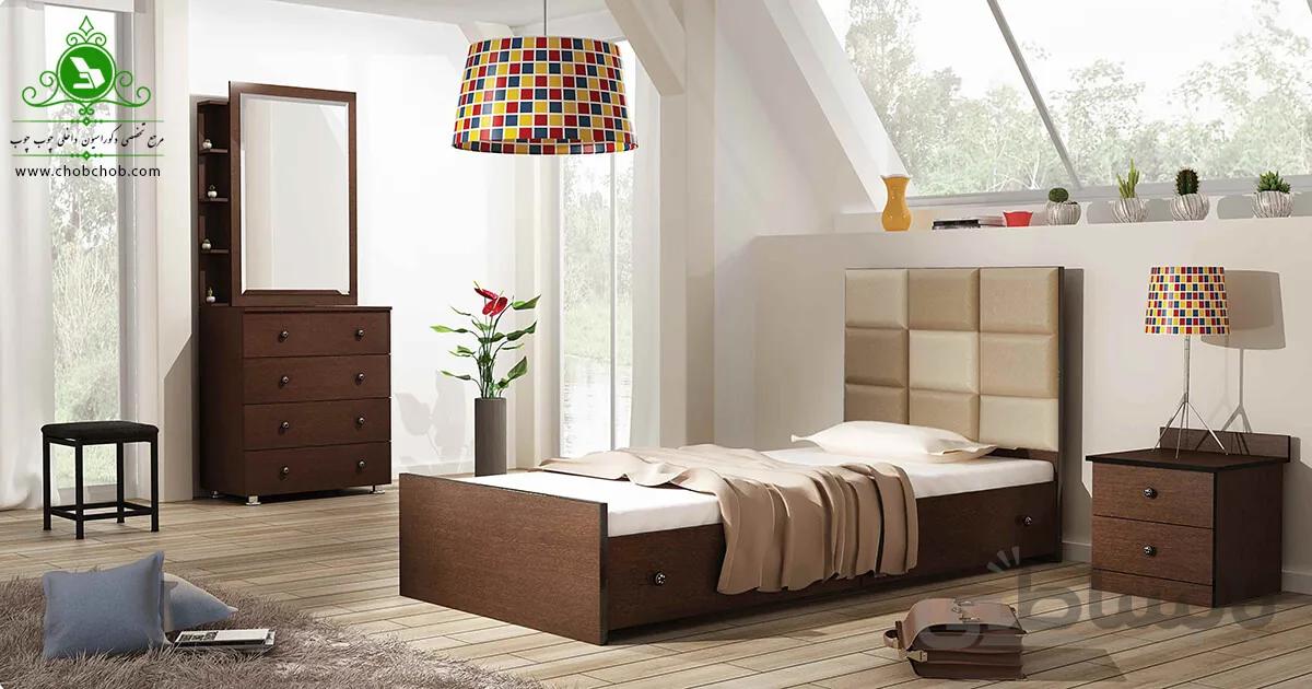 تخت خواب یک نفره مدل الینا