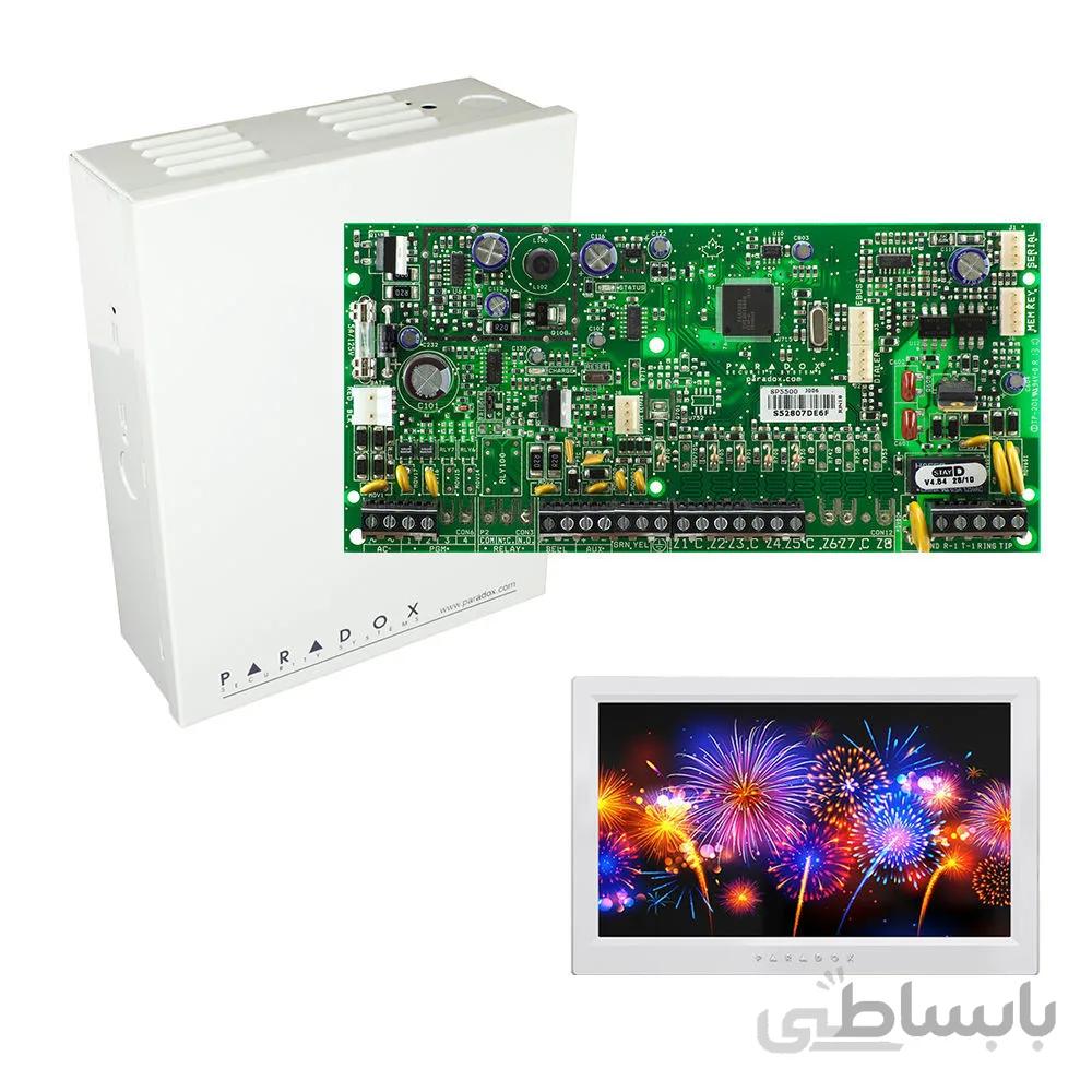 کنترل پنل SP5500 به همراه کی پد لمسی TM70 پارادوکس به همراه جعبه فلزی