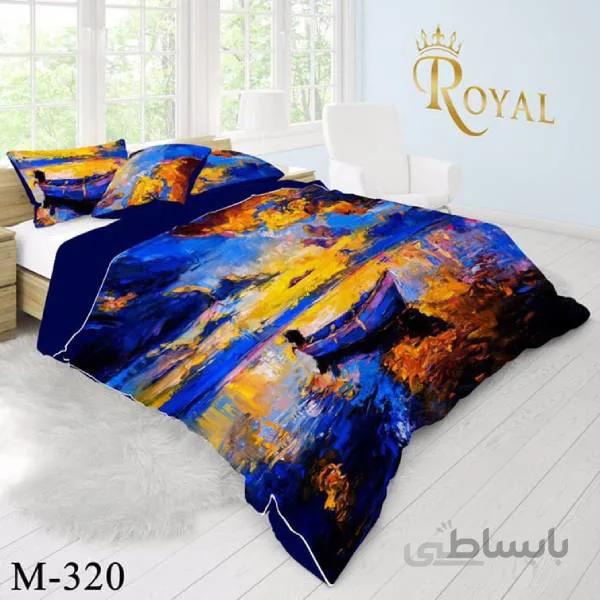 روتختی سه بعدی ساتن ابریشم ترک طرح طبیعت کد - M 320