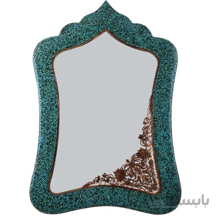 آینه فیروزه کوب اثر آقاجانی ارتفاع 68 سانتی متر کد AF-21