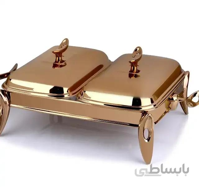 سوفله خوری دو خانه تک استیل رزگلد