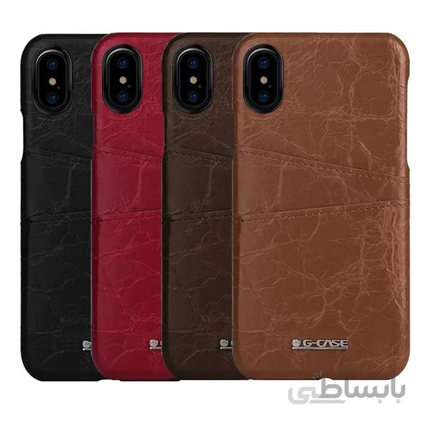 بک کاور G-case آیفون X چرمی