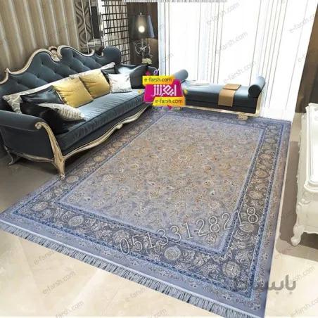 فرش ماشینی مشهد طرح 802078 نقره ای