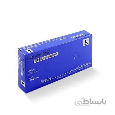 دستکش نیتریل آبی سایز L ا Blue Nitrile Glove