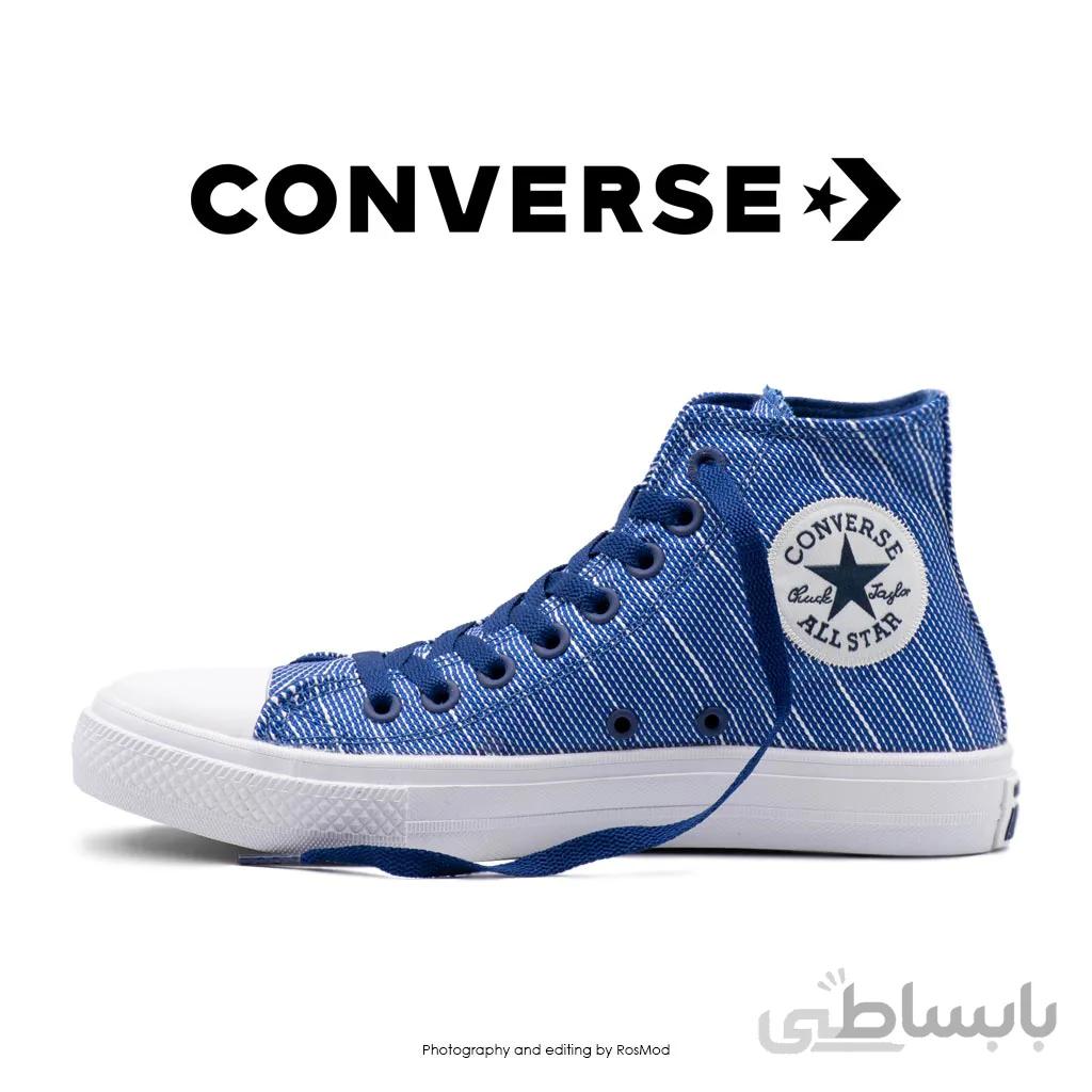 کتانی کانورس چاک تیلور 2 – Converse Chuck Taylor 2 Knit High Blue