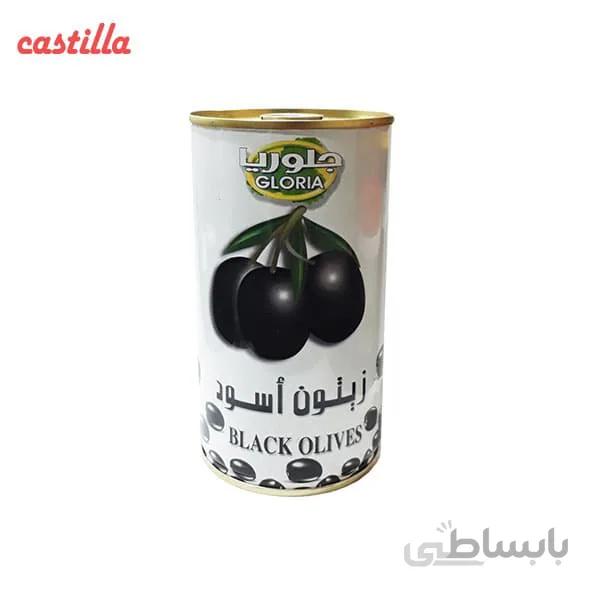 کنسرو زیتون سیاه گلوریا وزن 400 گرم