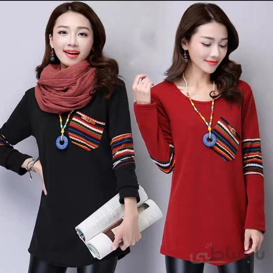 هودی زنانه XINYEJIAO طرح سنتی داخل خز دار