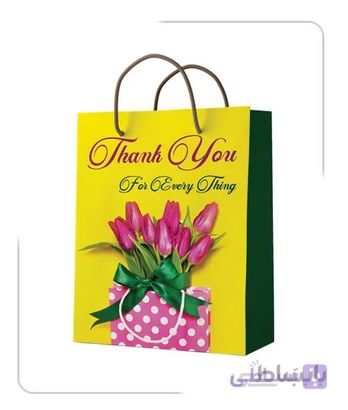 ساکدستی فانتزی طرح گل لاله با کاغذ گلاسه کد10159