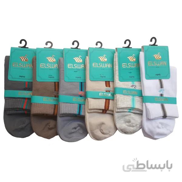 6 جفت جوراب نیم ساق اسپرت مردانه نخ پنبه ای کد PH54