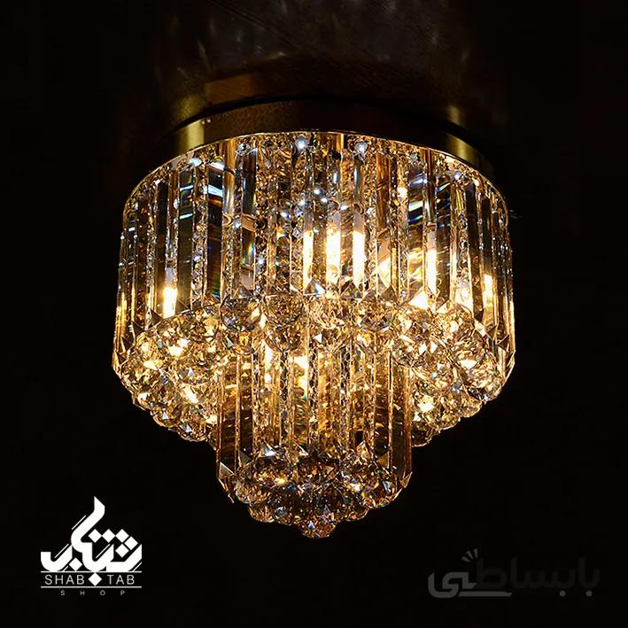 لوستر سقفی کریستالی طلا 40313 فرم 40 کد 20 MD