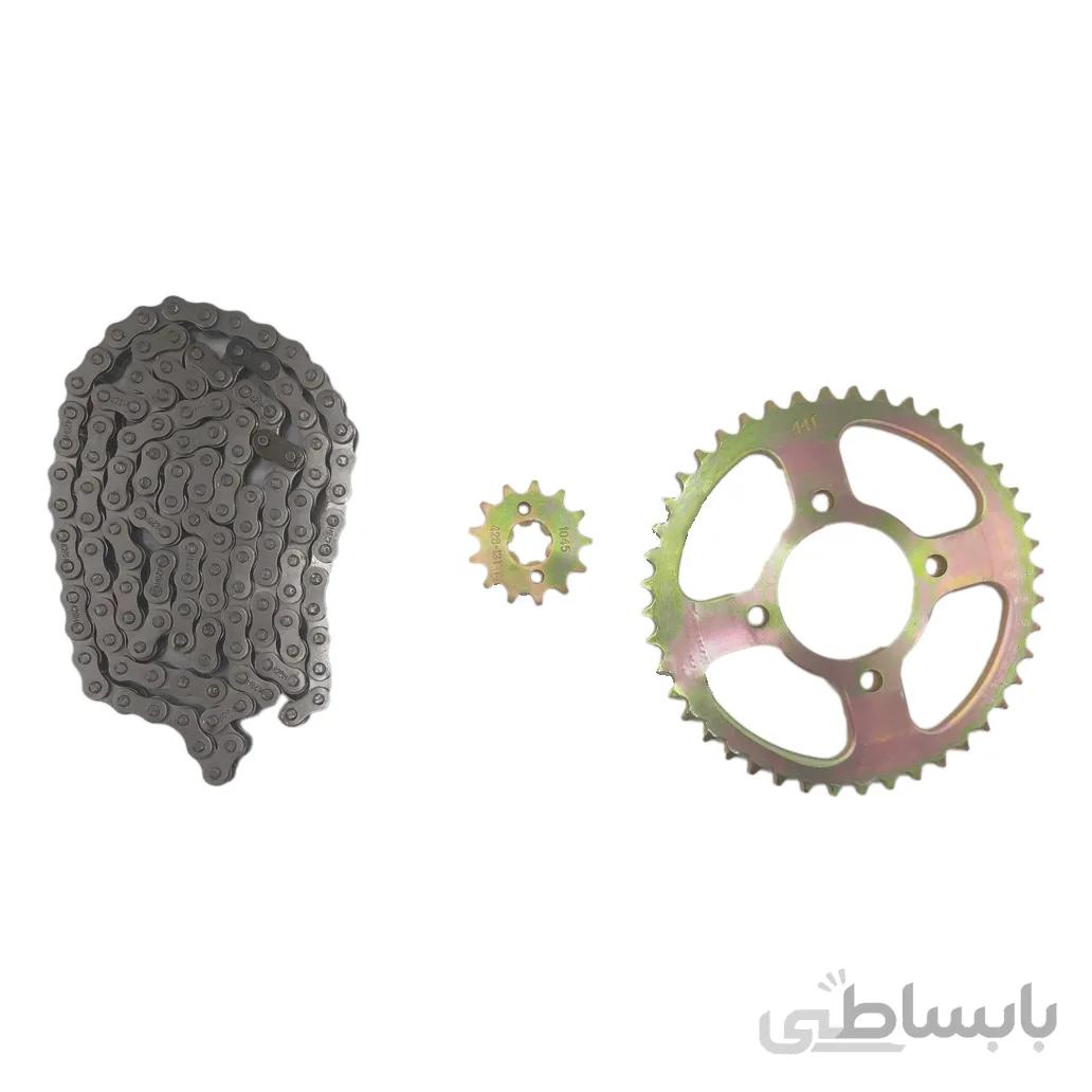 ست دنده زنجیر موتور سیکلت سایز 428H-130L مناسب برای آپاچی