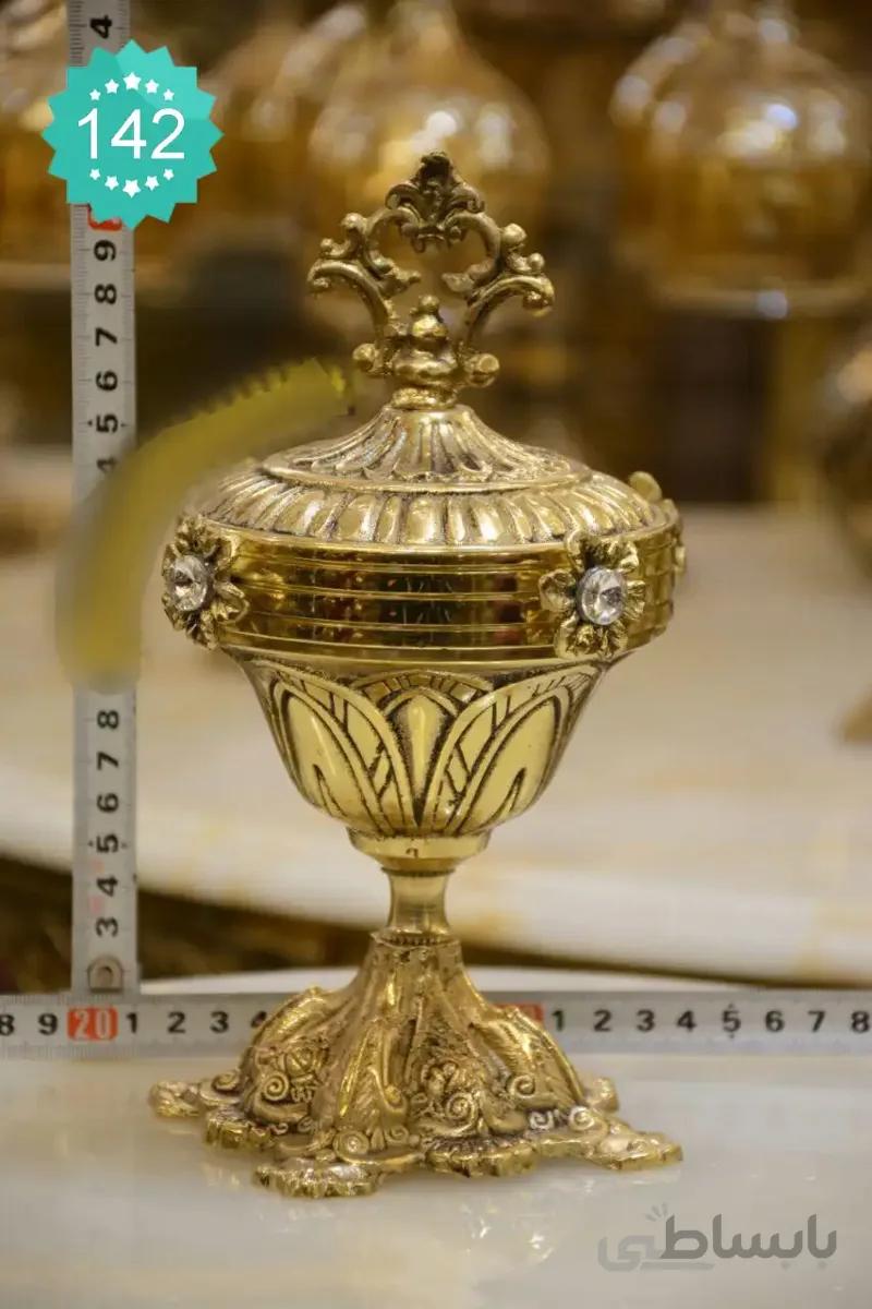 قندان برنزی پاتریس گلدار