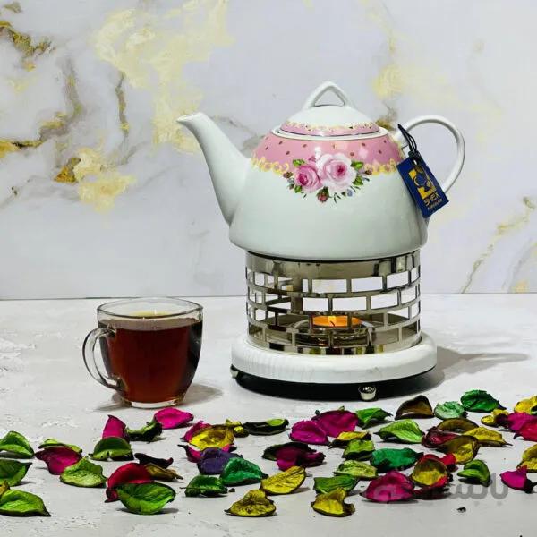 قوری وارمردار چینی شکس مدل هرمی کد 1104
