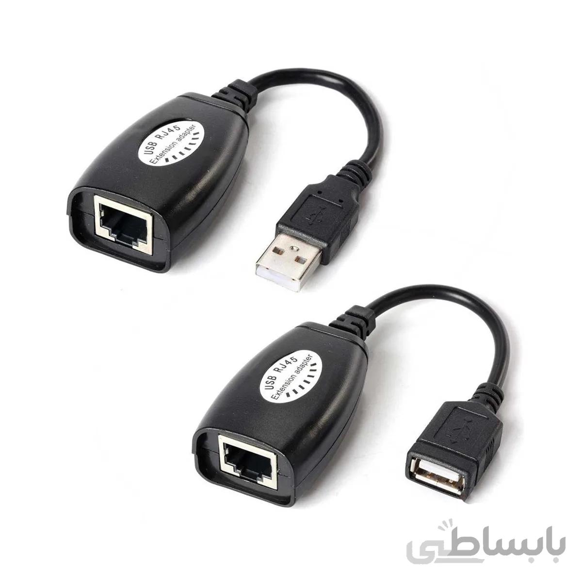افزایش طول USB تا 50 متر از طریق کابل شبکه مدل USB-RJXT