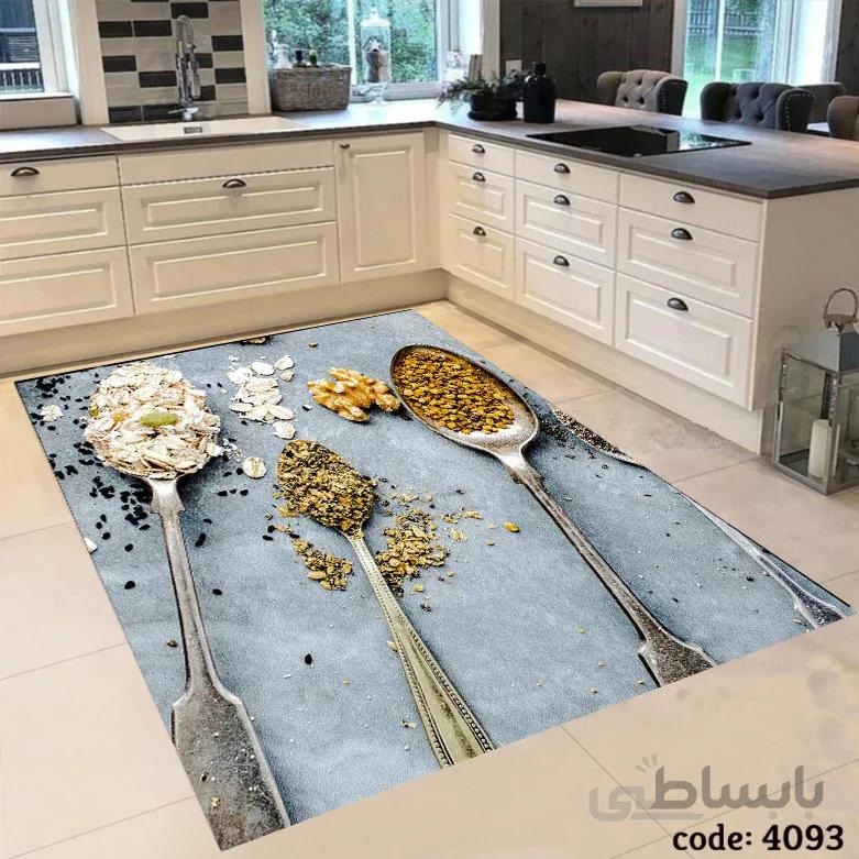 فرشینه اشپزخانه طرح ادویه زمینه توسی 4093