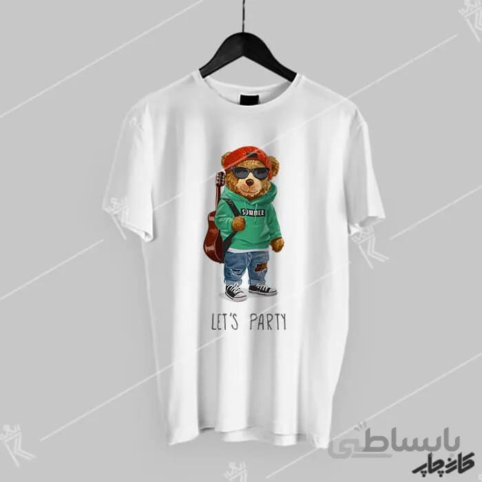 خرید تیشرت پولو تدی گیتار زن lets party