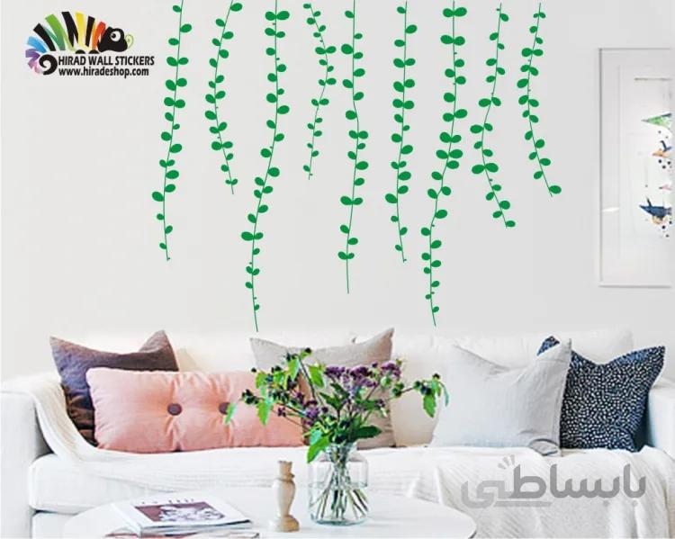 استیکر و برچسب دیواری شاخه وبرگ آویز از سقف کد h160