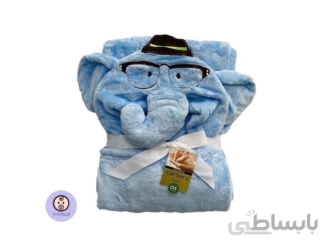 پتو کلاه دار carters رنگ آبی