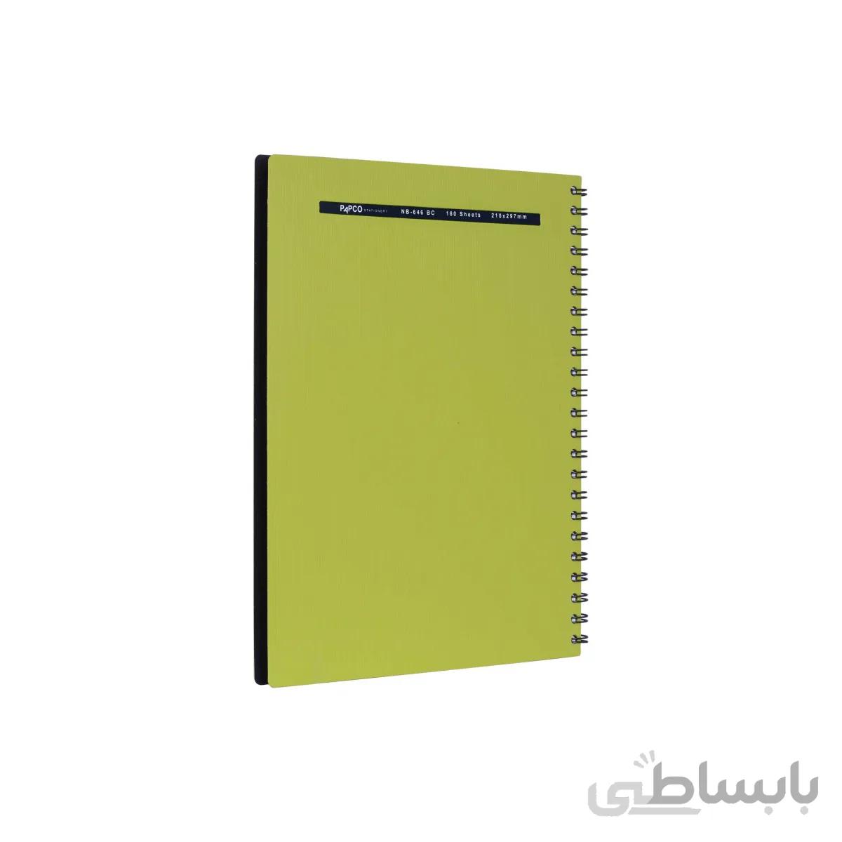 دفتر 160 برگ پاپکو مدل متالیک جعبه 6 جلدی کد NB-646BC