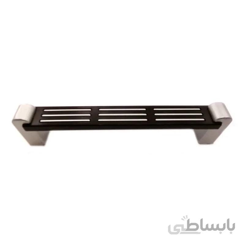 دستگیره کابینت دو پیچ پلاستیکی بهسازان مدل A33 طرح ساتن ونگه