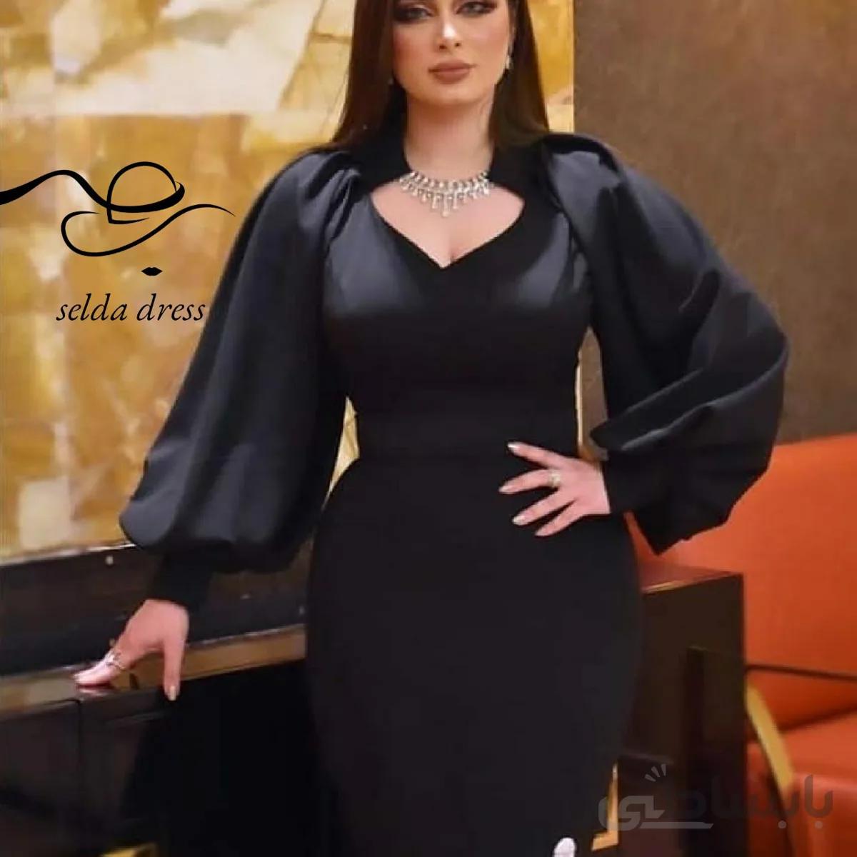 لباس مجلسی کوتاه زنانه و دخترانه شیک و زیبا ۱۱۷۹ - مشکی / ۳۶ ا 1179
