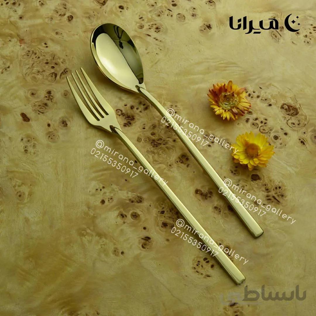 سرویس قاشق و چنگال 30 نفره طلایی برند فیلیکس مدل رم