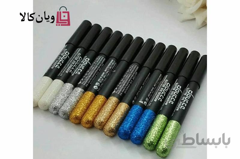 پک 12 تایی مداد چشم اکلیلی گلیتری دوسه DOUCCE