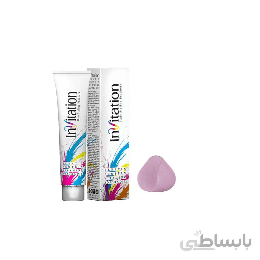 رنگ مو اینویتیشن شماره LV.8حجم 120 میلی لیتر رنگ بنفش ارغوانی