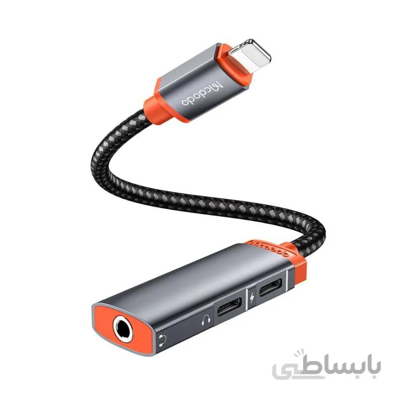 تبدیل Lightning به جک 3.5 میلیمتری و 2 پورت Lightning مک دودو مدل MCDODO CA-0950