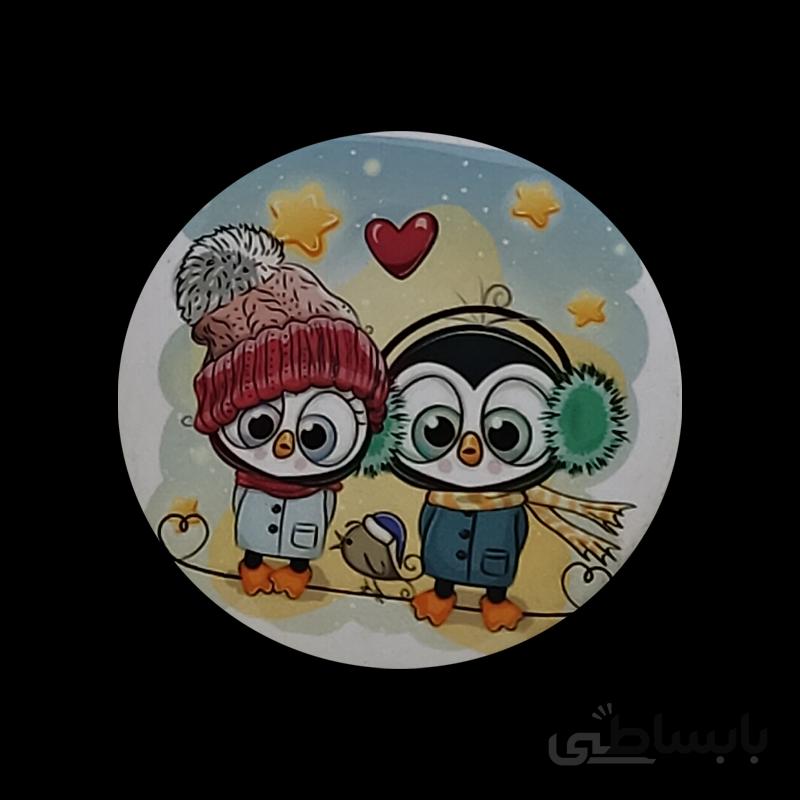 پیکسل طرح جغد عاشقانه