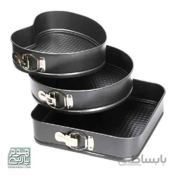قالب کیک فلزی طرح دار سه طرح