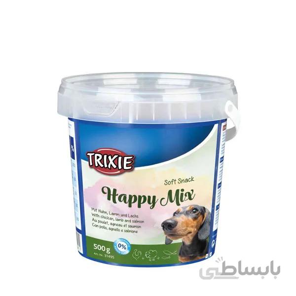 تشویقی سطلی سگ تریکسی مدل Happy Mix وزن ۵۰۰ گرم ا Trixie Happy Mix Treat for Dogs 500g