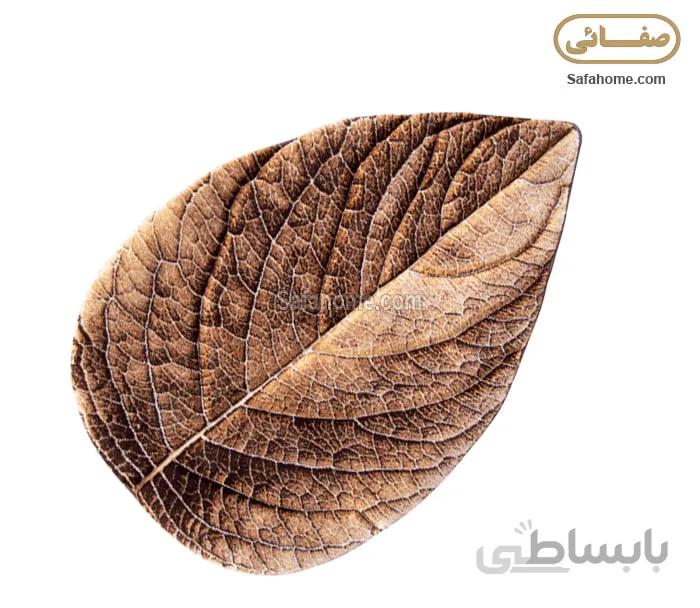 قالیچه زرباف طرح برگ سه بعدی