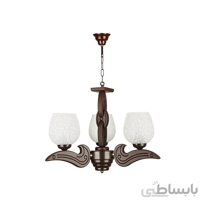 لوستر 3 شعله چشمه نور مدل G578/3-BR
