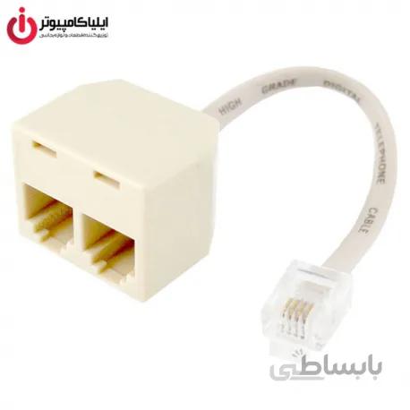 اسپلیتر سوکت تلفن کابل دار 1 به 2 دایو مدل DT806