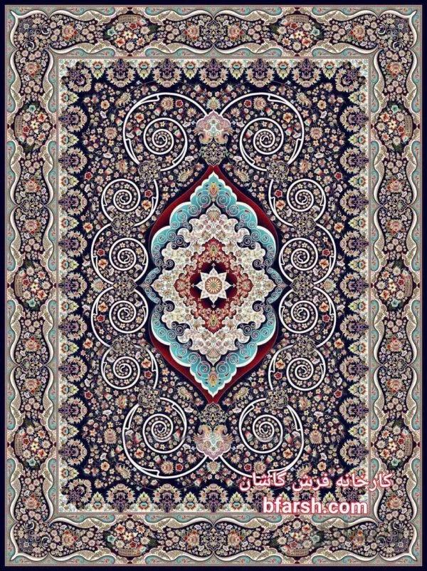 فرش کاشان 1200 شانه نقشه فریبا