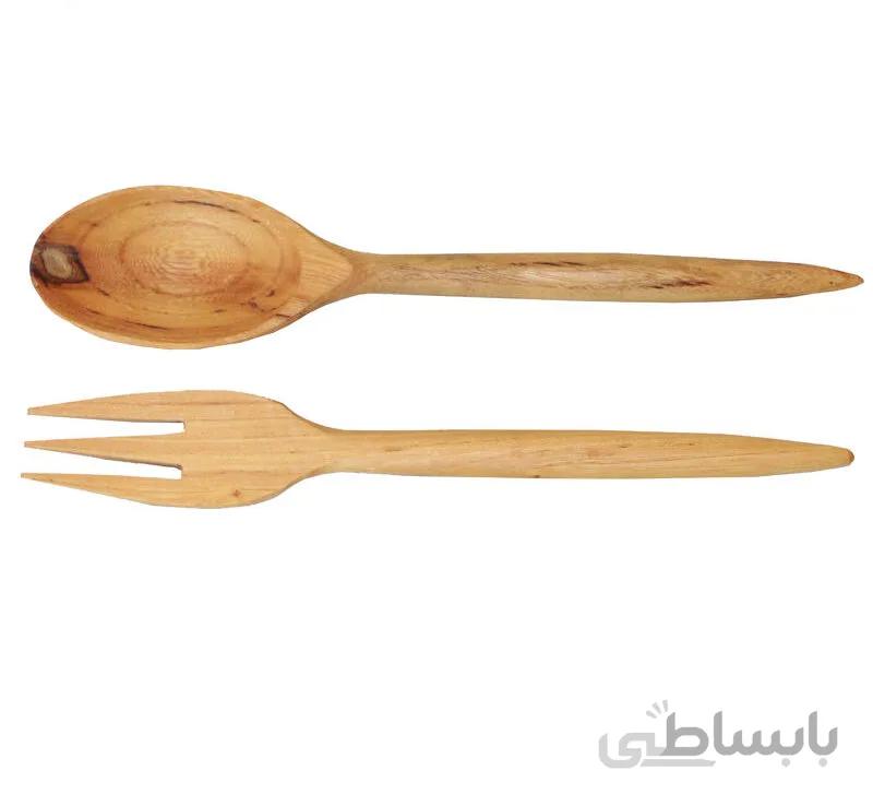 قاشق چنگال چوبی